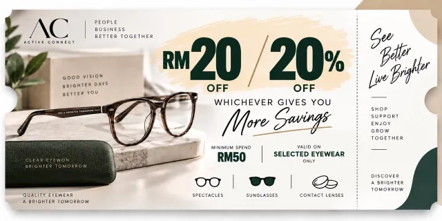 RM20 / 20% OFF Eyewear Voucher