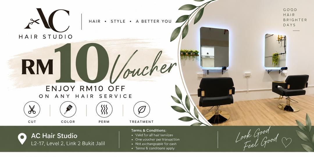 RM10 AC Hair Studio Voucher photo 1